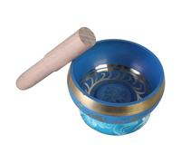 Nepal Tibetan Blue Buddhist Bowl Mallet Set Meditation Singing Bowls Kit for Home Bedroom Temple Yoga Studio Decoration