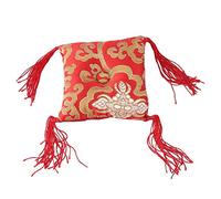 Nepal Tibetan Bowl Mat, Handmade Tibet Red Art Craft Decoration Buddhism Pillow Mat with Beautiful Manual Stitching Suitable for Bowl (10CM)