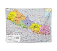 Nepal World Map posters tapestry Artworks Picture Print Wall Art Painting Gift Decor Home Tapestries Decorative 30"x40"