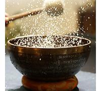 Nepalese Handmade Buddha Music Singing Bowl, Tibetan Yoga Meditation Singing Bowl, Music Therapy Meditation Ornaments,18cm