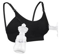 Nepeein Hands Free Pumping Bra - Adjustable Breast Pump and Nursing Maternity Bra for Pregnancy and Breastfeeding - Seamless Design - Black