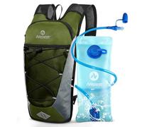 Nepest 6L Bicycle Backpack - MTB & Outdoor Companion with 2L Hydration Bladder | Adjustable Chest & Waist Belt with Safety Whistle | For Cycling, Running & Skiing, Green, 2l