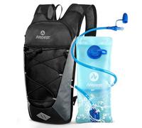Nepest 6L Bicycle Backpack - MTB & Outdoor Companion with 2L Hydration Bladder | Adjustable Chest & Waist Belt with Safety Whistle | For Cycling, Running & Skiing, black, 2l