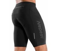 Nepest Bike Shorts for Men Cycling Shorts with 4D Padding UPF 50+ Black, L
