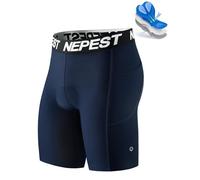 Nepest Men 4D Padded Bike Short Cycling Underwear Dark Blue/Dark Blue, 3XL
