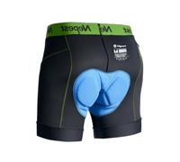 Nepest Men's Cycling Shorts 4D Padding Breathable Lightweight Elastic Biker MTB Underpants with Padded Black/Green,XXL