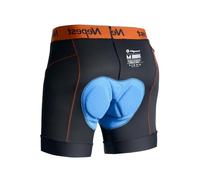 Nepest Men's Cycling Shorts 4D Padding Breathable Lightweight Elastic Biker MTB Underpants with Padded Black/Orange,XXL