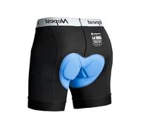 Nepest Men's Cycling Underpants with 4D Padded Bike Pants MTB Liner Bicycle Shorts Undershorts Black/White,3XL