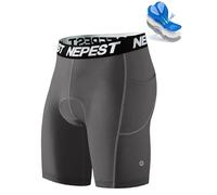 Nepest Men's Cycling Underwear 4D Padded Bike Shorts Graphite Grey, XXL