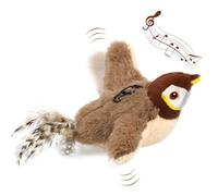 Nepfaivy Cat Toys Flapping Bird - Interactive Catnip Toys for Cats, Realistic Plush Simulation Chirping Bird Cat Toy, Rechargeable & Washable, Perfect Bird Toy for Cats kittens to Bite, Chew and Kick