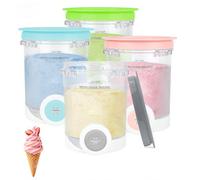Nepfaivy Ice Cream Tubs for Ninja Swirl - 4 Pack Creami Tubs Compatible with Ninja Swirl by CREAMi Soft Serve & Ice Cream Maker NC701UK NC700 Series, BPA-Free & Dishwasher Safe Containers