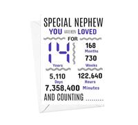 nephew 14th Birthday Card 14 we have loved you for days months years special A5 size