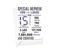 nephew 15th Birthday Card 15 we have loved you for days months years special A5 size