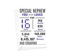nephew 16th Birthday Card 16 we have loved you for days months years special A5 size