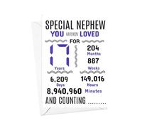 nephew 17th Birthday Card 17 we have loved you for days months years special A5 size