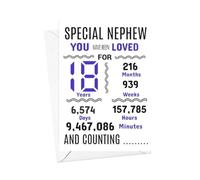 nephew 18th Birthday Card 18 we have loved you for days months years special A5 size