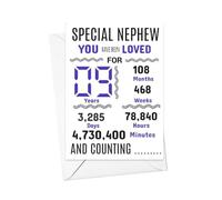nephew 9th Birthday Card 9 we have loved you for days months years special A5 size