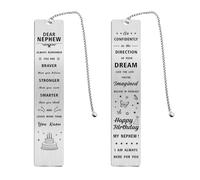 Nephew Birthday Gifts, Happy Birthday Nephew Bookmark, Birthday Gift Ideas for Teenage Nephew Adult