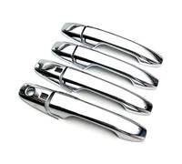 NEPHEW Car Door Handles Trims Compatible With Toyota For Yaris For Ativ For Vois 2022 2023 LHD 8Pcs Chrome Silver Car Exterior Side Door Handle Frame Cover Trim