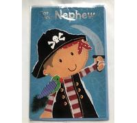 Nephew Happy Birthday Card Pirate Sword Parrot