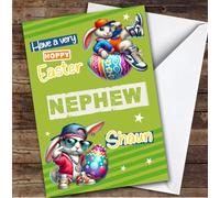Nephew Kids Personalised Easter Card Cool Hip Hop Bunnies | Personalised Easter Card For Nephew, Kids, Animals