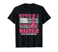Nephew Of A Warrior USA Flag Shirt Breast Cancer Support T-Shirt