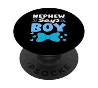 Nephew Says Boy Gender Reveal Party Team Blue Voting PopSockets Adhesive PopGrip
