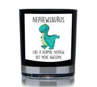 Nephewsaurus, Like A Normal Nephew But More Awesome Dinosaur 20cl Candle 60 SECOND MAKEOVER Black One Size