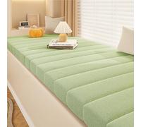 NEPHRA Bench Cushion with Removable Cover, Waterproof & Anti-Cat Scratch Thick 5cm Seat Cushion, 55D Sponge, for Indoor Kitchen Dining Patio Garden Furniture Replacement(A-Green,160x55cm x5cm Thick)