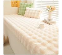 NEPHRA Bench Cushion with Removable Cover, Waterproof & Anti-Cat Scratch Thick 5cm Seat Cushion, 55D Sponge, for Indoor Kitchen Dining Patio Garden Furniture Replacement(B-White,120x55cm x5cm Thick)