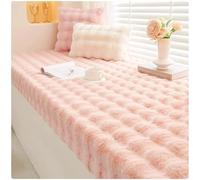 NEPHRA Bench Cushion with Removable Cover, Waterproof & Anti-Cat Scratch Thick 5cm Seat Cushion, 55D Sponge, for Indoor Kitchen Dining Patio Garden Furniture Replacement(B-Pink,55x55cm x5cm Thick)