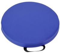 NEPHRA Round Floor Cushion with Handle & Zip, Waterproof Soft PU Leather Round Cushion, Removable 5cm/8cm Thickness for Home, Play Center, Classroom, Nursery, Schools(Blue,Φ35 x 5cm)