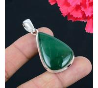 Nephrite Jade Gemstone Pendant Solid 925 Sterling Silver Pendant Jewelry Gift For Unisex
