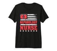 Nephrology Nurse American US Flag - Dialysis Nurse Premium T-Shirt