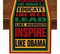 Nepnuser Black History Month Table Runner Black History Month Decoration African American Party Supply Home Kitchen Dining Room Decor