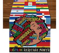 Nepnuser Hispanic Heritage Month Table Runner 21 Spanish Speanking Countries Culture Decoration Classroom Home Kitchen Dining Room Decor