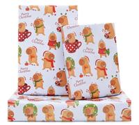 NEPOG Christmas Capybara Wrapping Paper, Lovely Capybaras Christmas Gift Wrap, 6 Sheets Folded Flat 20x28 Inches per Sheet for Kids Girls Boys Men Women Xmas Decorative Paper and Birthday