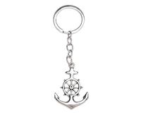 NEPOMI Anchor Rudder Stainless Steel Keychain For Men Women,Nautical Key Ring for Home Car Keys Attachment, Retro Key Holder Gift,Faith Key Chain Organizer Come Gift Box, Multicolor, S