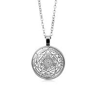 NEPOMI The Seal of The Seven Archangels Pendant Necklace for Men Women,Seals of The Seven Archangels Amulet Necklace Jewelry Necklace Gift Link Chain Necklace 18''+2'' Extender (Gift Packing)