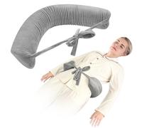 NEPPT Lumbar Roll Pillow for Bed Lower Back Pain Support Pillow for Sleeping Scoliosis Waist Pillow for Side Sleepers Early Compliance Back Surgery Recovery Pillow for Office Chair, Car, Couch (Grey)
