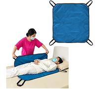 NEPPT Positioning Pad Draw Sheet Patient Transfer Board Lift Sheet Slide Protective Hospital Bed Mat with Handles for Incontinence, Bariatric, Elderly - Reusable & Washable (Blue-39" x 46")