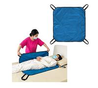 NEPPT Positioning Pad Draw Sheet Patient Transfer Board Lift Sheet Slide Protective Hospital Bed Mat with Handles for Incontinence, Bariatric, Elderly - Reusable & Washable (Blue-39" x 46")