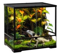 NEPTONION 24"x18"x18" Reptile Terrarium, Modular Aluminum-Frame Glass Vivarium for Small Tropical Lizards Such as Juvenile Iguanas, with Lock, Cable Port, Waterproof Deep Base & Adjustable Vents