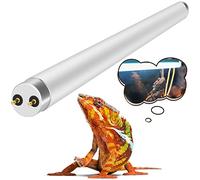 NEPTONION T8 Rainforest Terrarium Fluorescent Lamp Tube 18" Full Spectrum UVB Bulb, Dual-Threat UVA/UVB 5.0 Reptile Light for Reptiles and Amphibian, 15 Watt