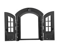 Neptuiby Interior Cat Door, Flap-free Design Indoor Cat Door for Easy Pet Access, Lockable Transparent Pet Doors for Cats, Black, 9.44x10.83x2.83 Inches.