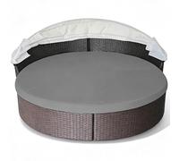 Neptuiby Outdoor Daybed Cushion Cover - Waterproof Full Enclosure Daybed Cushion Cover, Machine Washable Replacement Covers for Round Daybeds, Gray, 66.14 Inch Diameter