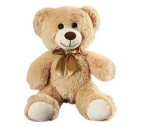Neptuiby Small Teddy Bear, Soft Plush Stuffed Bear With Bow, Khaki | Cuddly plush touch, charming bow design, versatile pillow/decor, ideal for all ages