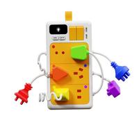 Neptuiby Toddler Switch Board Sensory Plug Outlet Busy Board for Kids 1-3 | Montessori Learning For Toddlers 1-3, Fine Motor Skill Practice, Suction Cup Stability