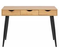 Neptun Oak and Black 3 Drawer Office Desk
