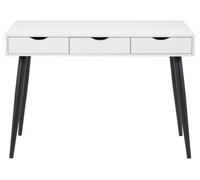 Neptun White and Black 3 Drawer Office Desk